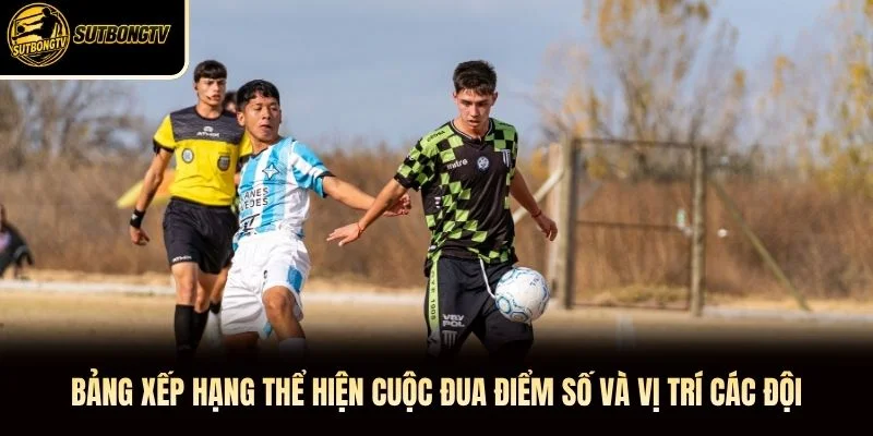 Bảng xếp hạng thể hiện cuộc đua điểm số và vị trí các đội